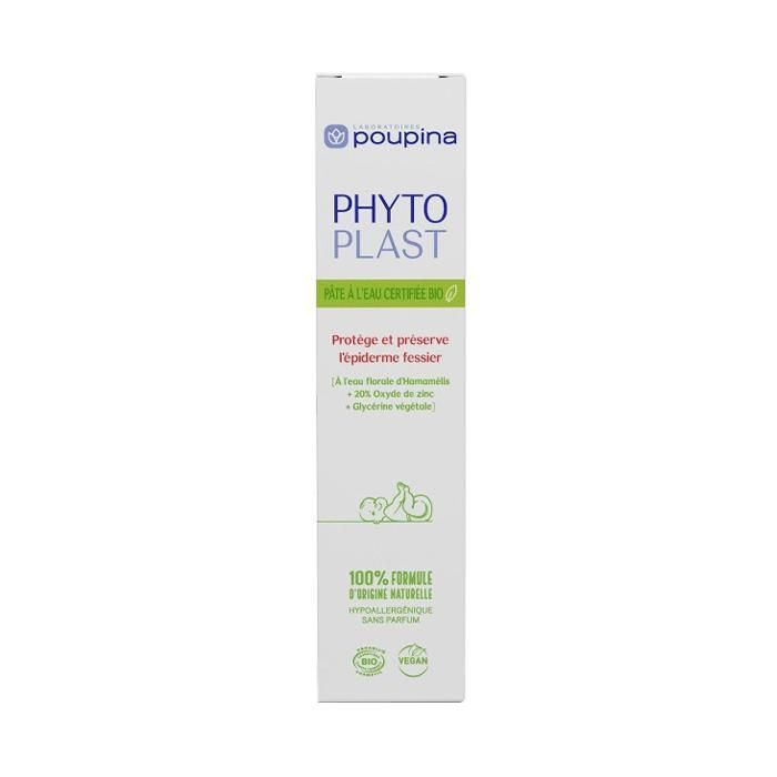 Poupina Baby Care Phytoplast Pasta à base de água para vermelhidão da fralda, Orgânica, 65g