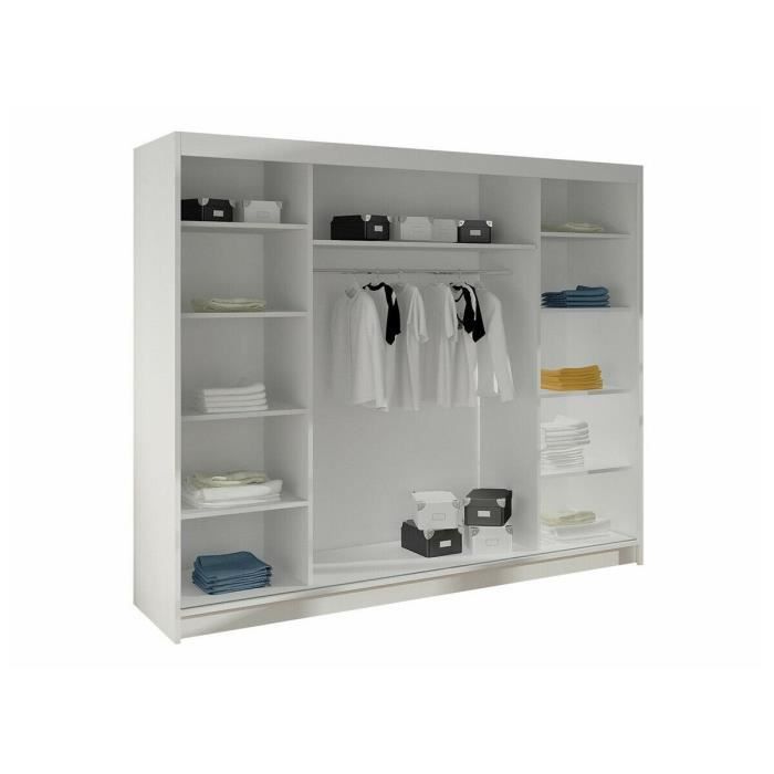 Wardrobe - Atlanta 160 406895 Wardrobe - Black - 200x215x58cm