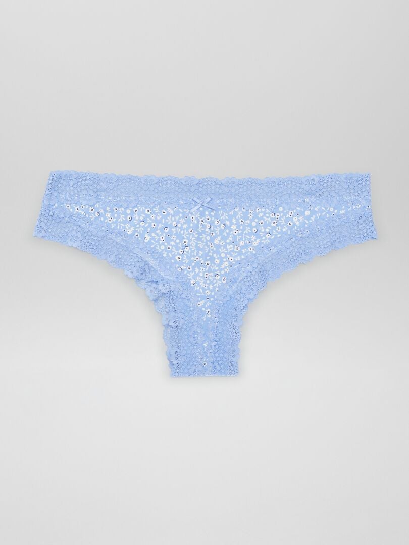 Set van 2 microvezel stringtjes - blauw