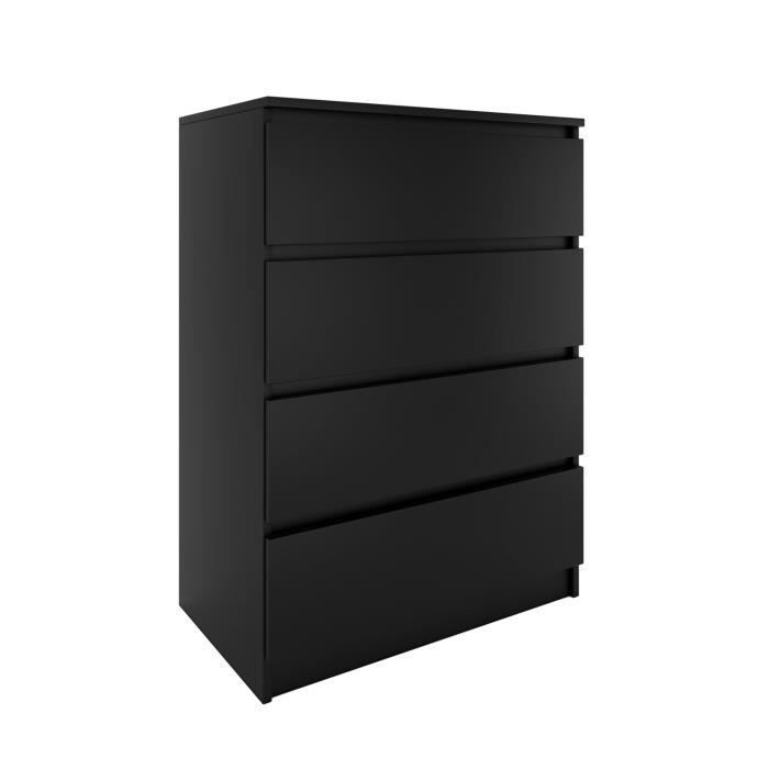 ASTER T4 - Cómoda para dormitorio/oficina/sala de estar 95,5x70x40 / 4 cajones - Mueble de almacenamiento moderno, cómoda de estilo escandinavo - Tocador