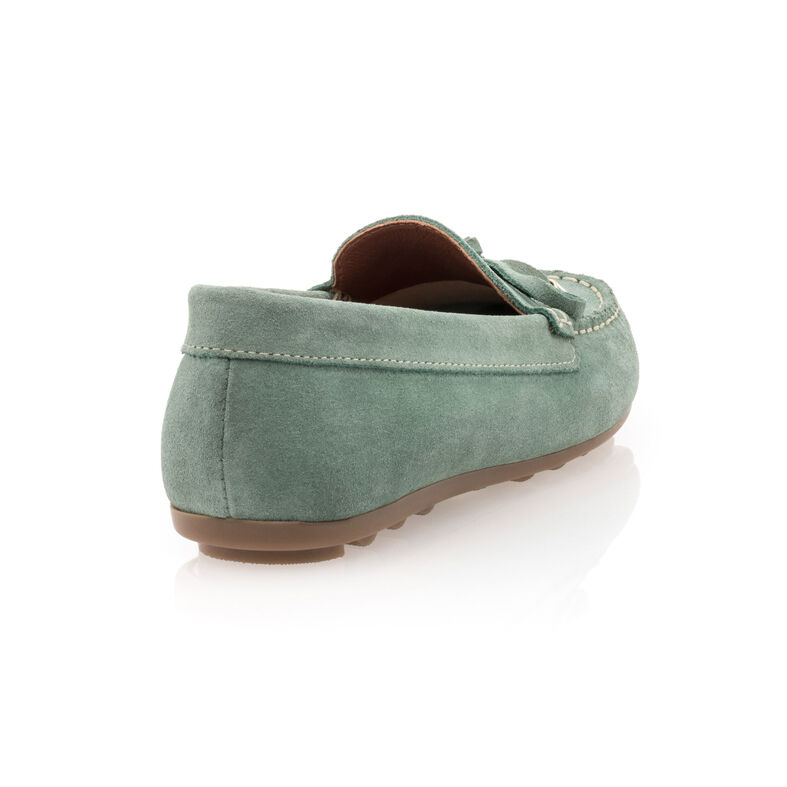 Grønne loafers/båtsko til dame
