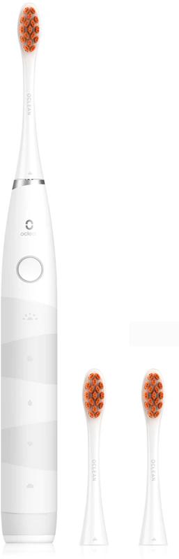 Escova de dentes elétrica sônica Oclean Flow S White Set + 2 cabeças de reposição