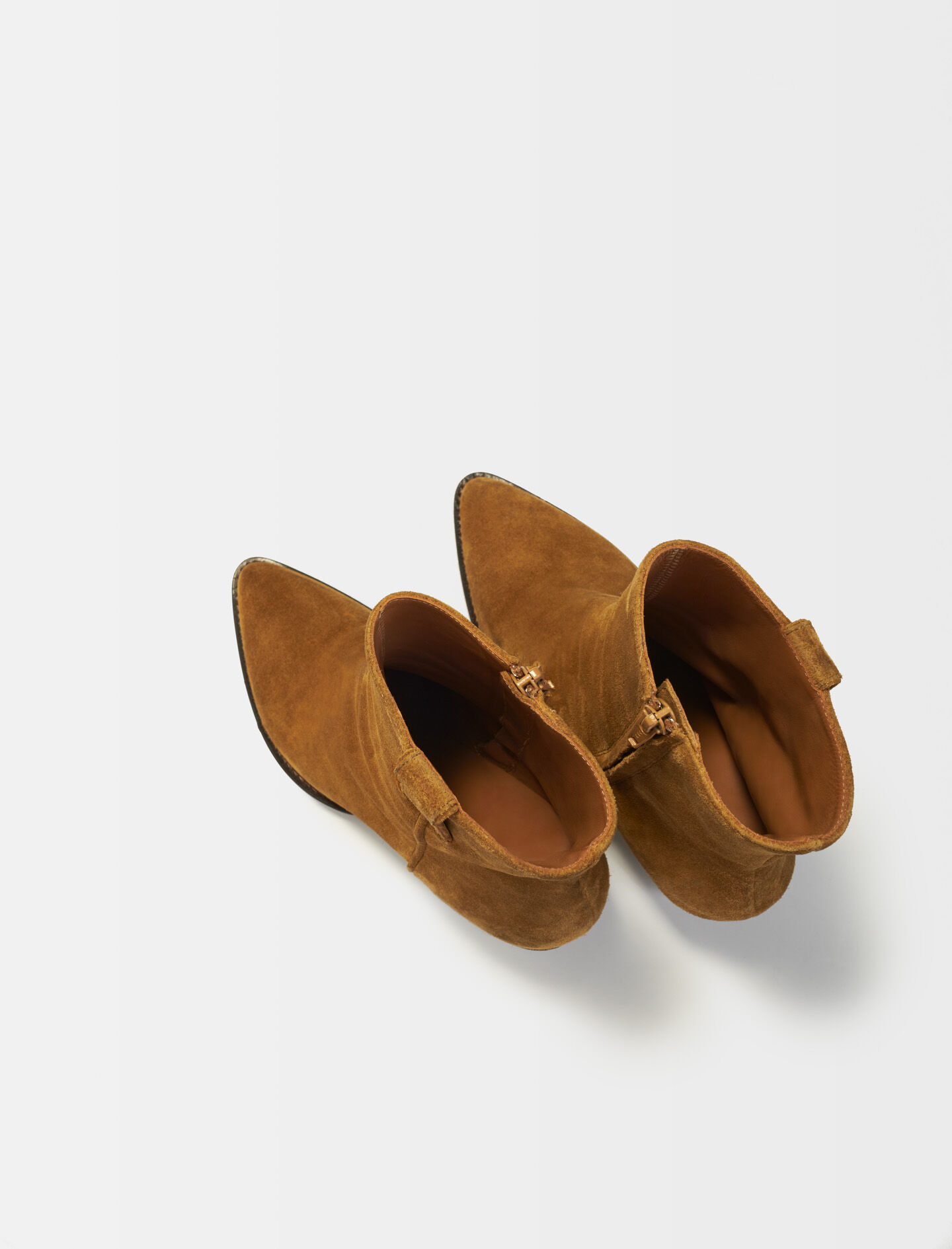 Ghete din piele întoarsă camel-camel