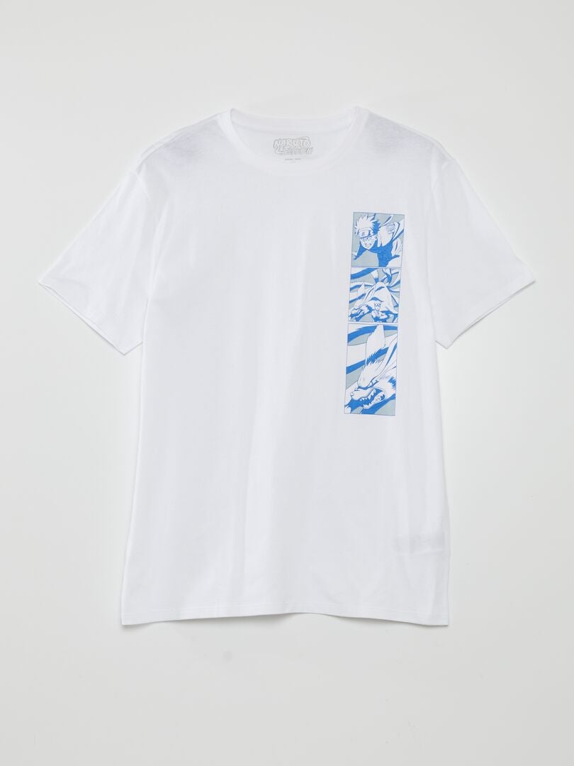 Camiseta estampada do Naruto - Branca