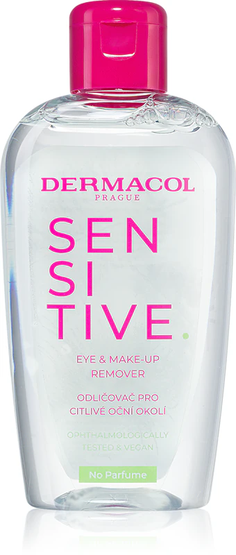 Dermacol Sensitive removedor de maquiagem para olhos sensíveis.