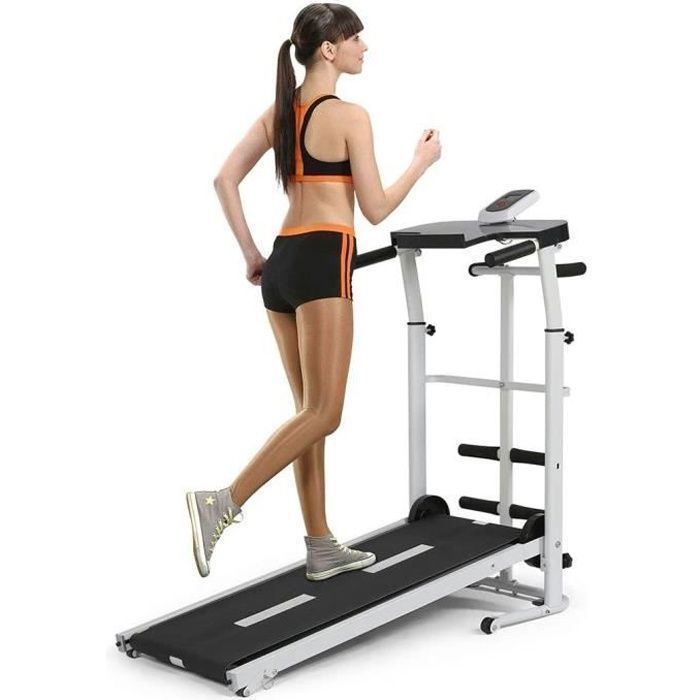 Manual treadmill without electricity for running, training machine, 110 x 45 x 105 cm