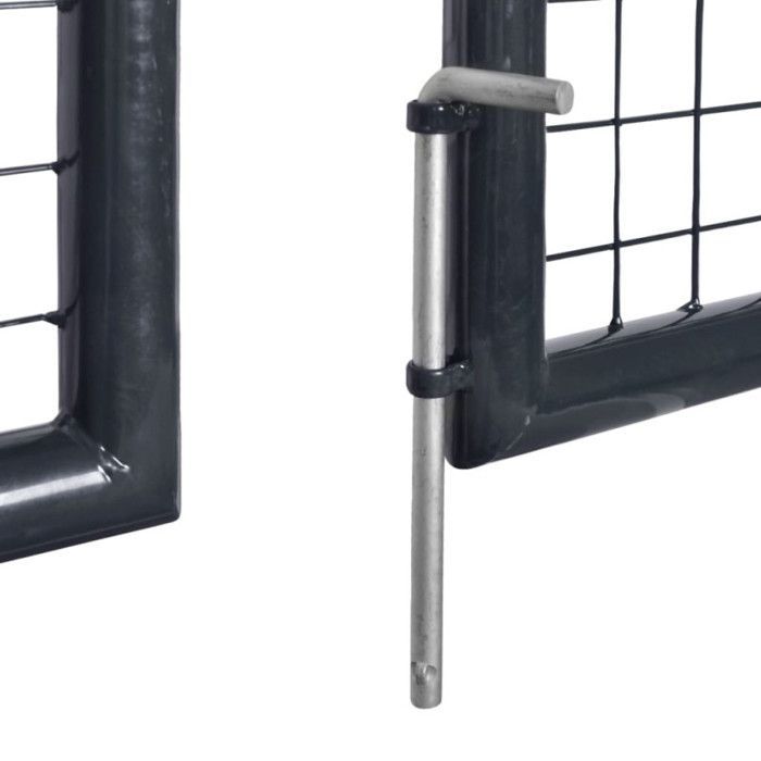 vidaXL Portail en maille de jardin Acier galvanisé 289x75 cm Gris