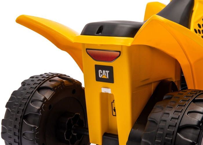 CAT TRX Quad Electric Ride-On Car for Children - 18 to 36 Months - 6V 4.5Ah - LED Light - Sound Signal - Yellow
