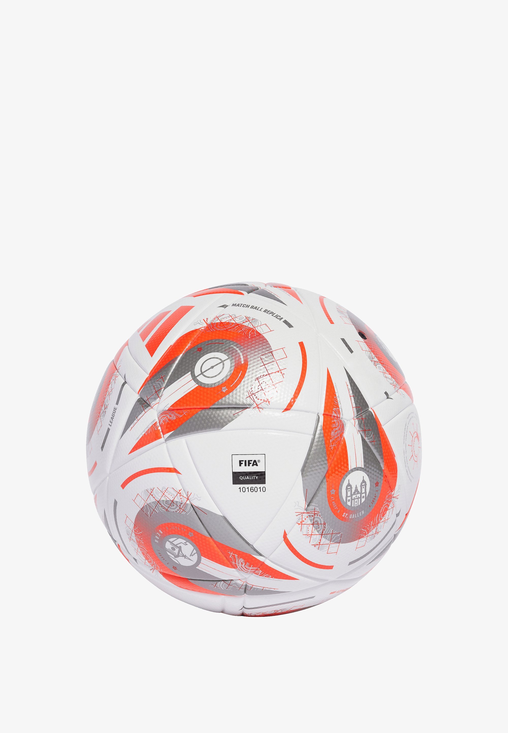 adidas Performance EURO - Fußball - Weiß/Silber Metallic/Zitronengelb