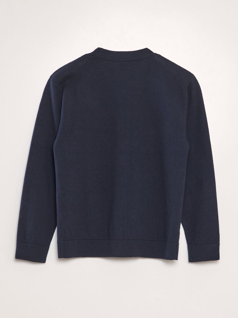 Vest met V-hals - blauw