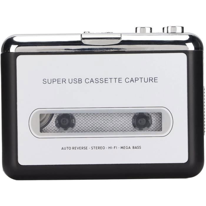 Reproductor de casetes, convertidor de cinta a MP3, guía estándar, estéreo de CD, ligero, pequeño, con auriculares para PC - Reproductor de música portátil