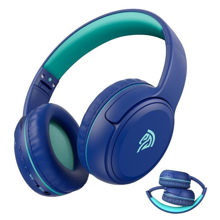 Auriculares Bluetooth para niños con limitador de volumen, auriculares inalámbricos para niños, audífonos Bluetooth inalámbricos para niños de 3 a 12 años.