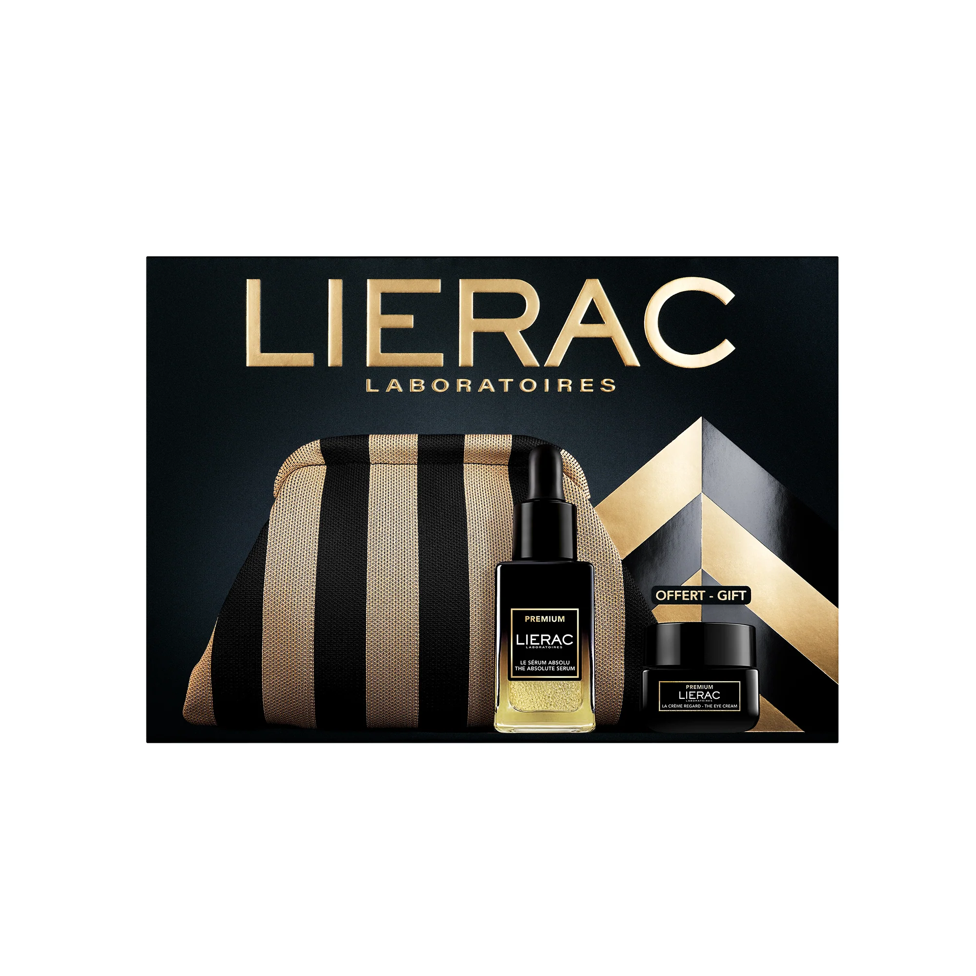 Premium Coffret Natale Siero + Premium Occhi + Pouch - Cofanetto Antirughe, Siero viso antirughe