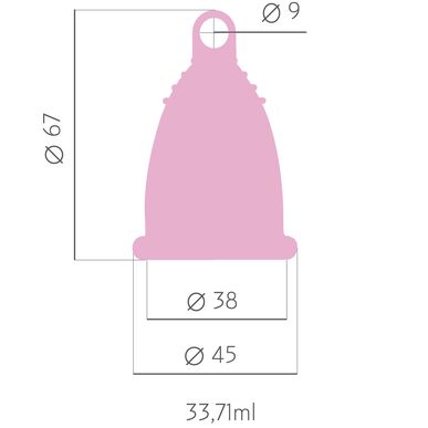 Copa menstrual rosa SelenaCare L 1 unidad 1 unidad