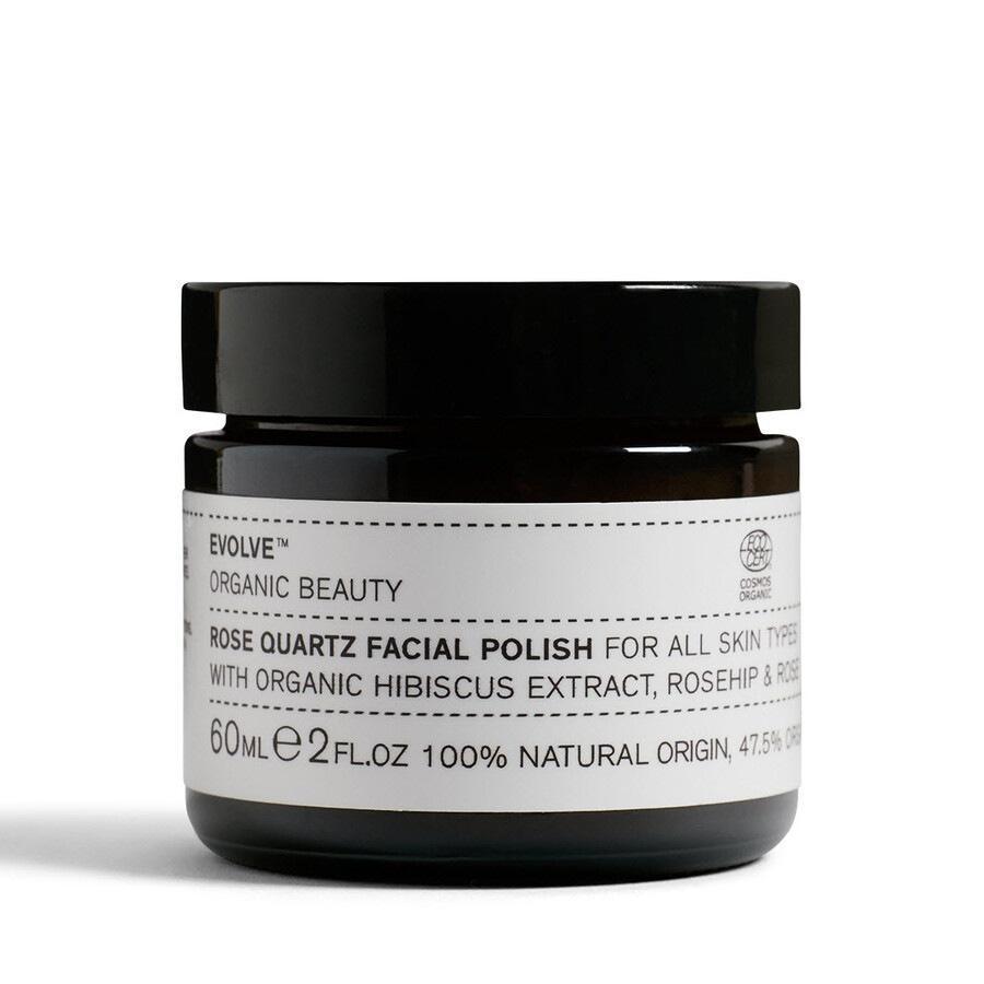„Evolve Organic Beauty“ veido šveitiklis su rožių kvarcu – 60 ml