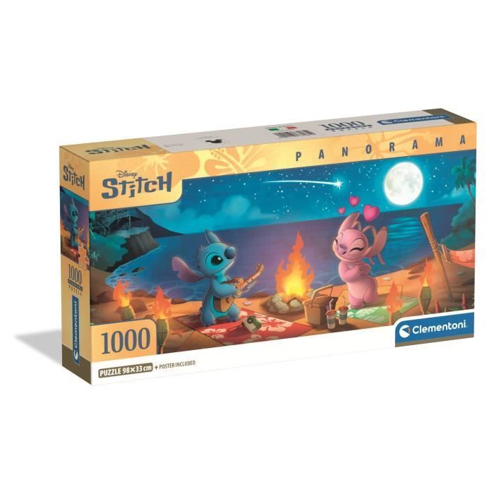 Puzzle Stitch de 1000 piezas, Panorama Compact, CLEMENTONI, Dimensiones del puzzle: 98 x 33 cm
