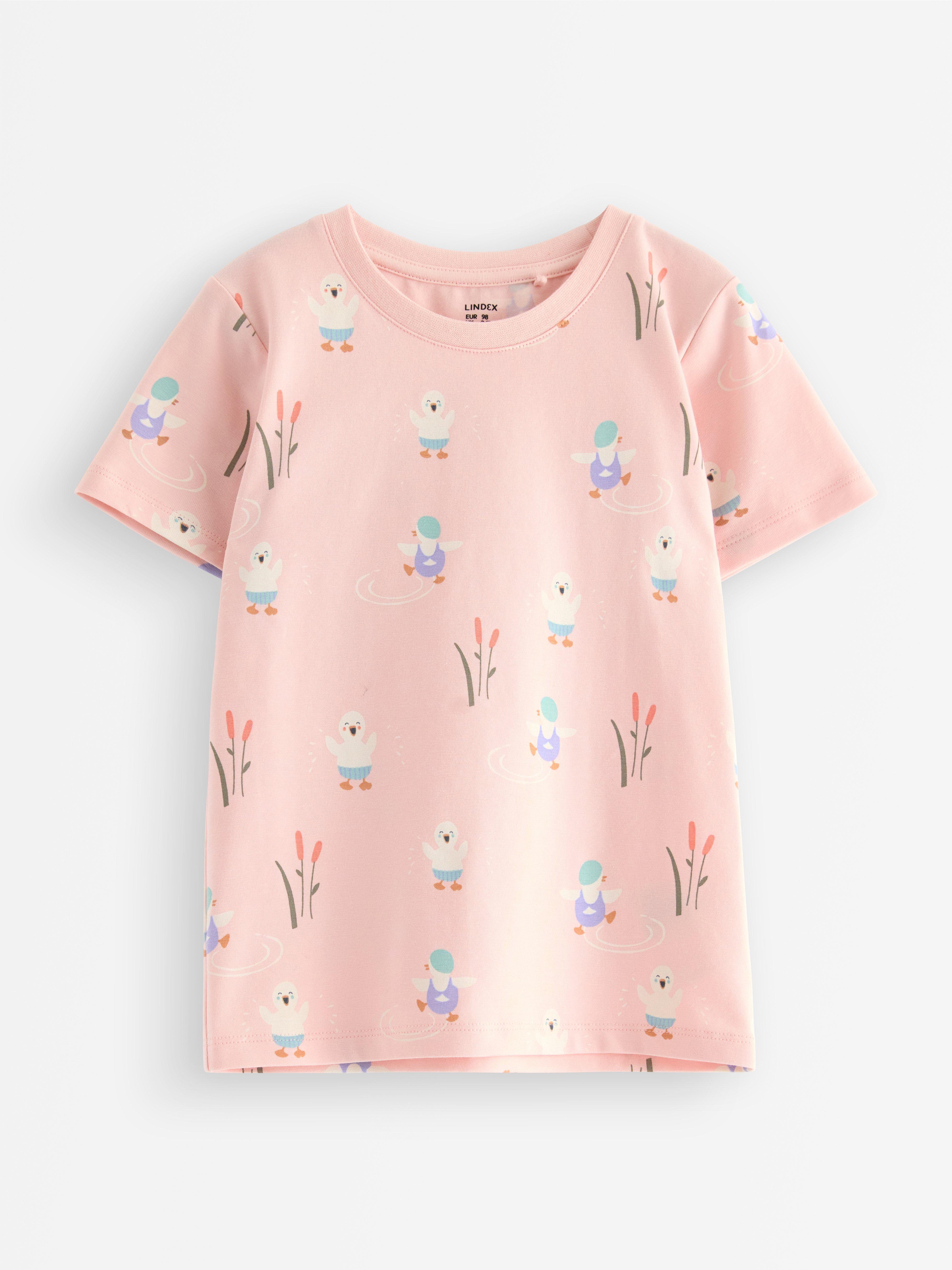 Camiseta rosa claro empolvado