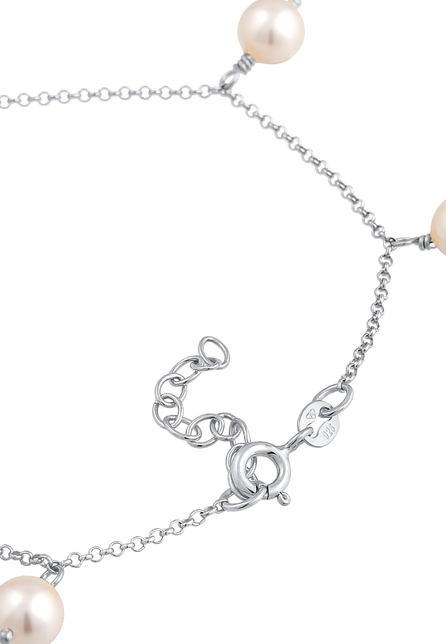 Nenalina Femmes Elégant Simple avec perles synthétiques en argent sterling 925