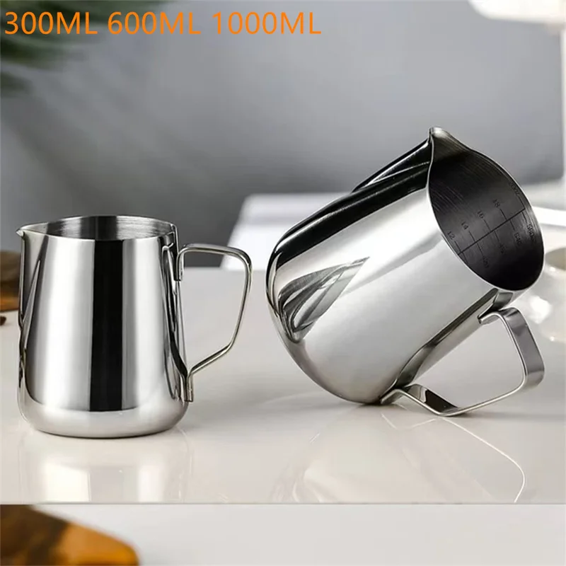 Tasse Lahua en acier inoxydable 316, 350/600/1000 ml, pichet à lait, tasse à café latte, pichet à mousser le lait, mug