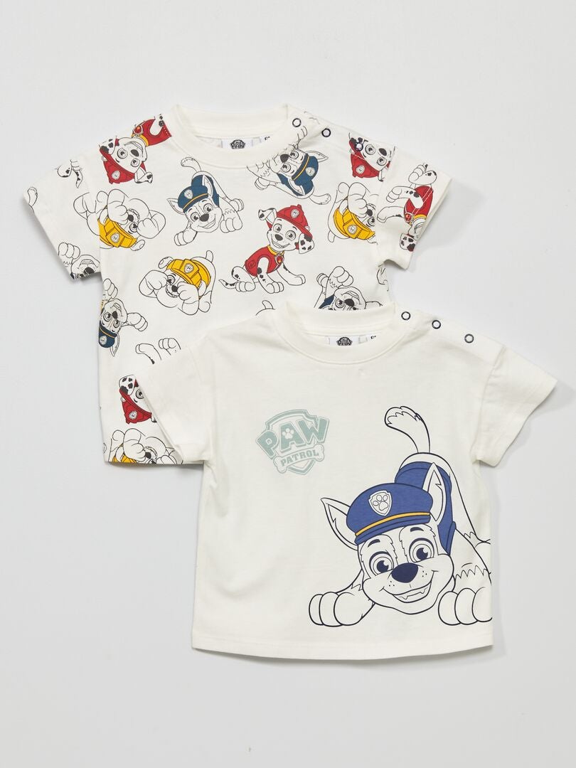 Conjunto de dos camisetas de Paw Patrol - Blanco