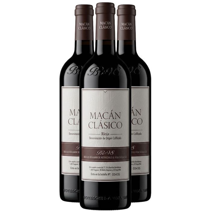 Vega Sicilia Rioja Macan Classico 2019 - Rode wijn uit Spanje (3x75cl)