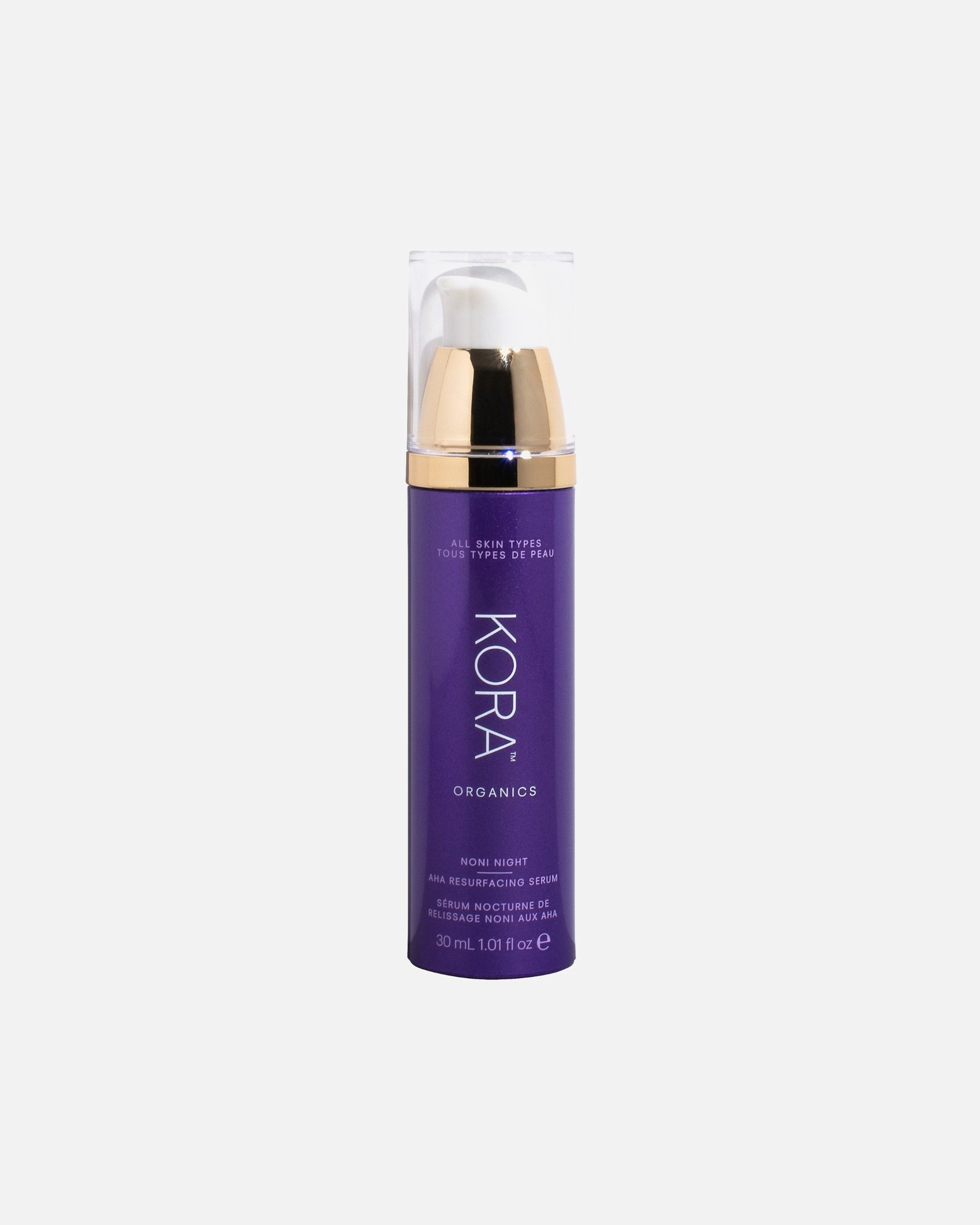 KORA Organics Glowserum Noni noćni AHA serum za obnavljanje kože - 30 ml