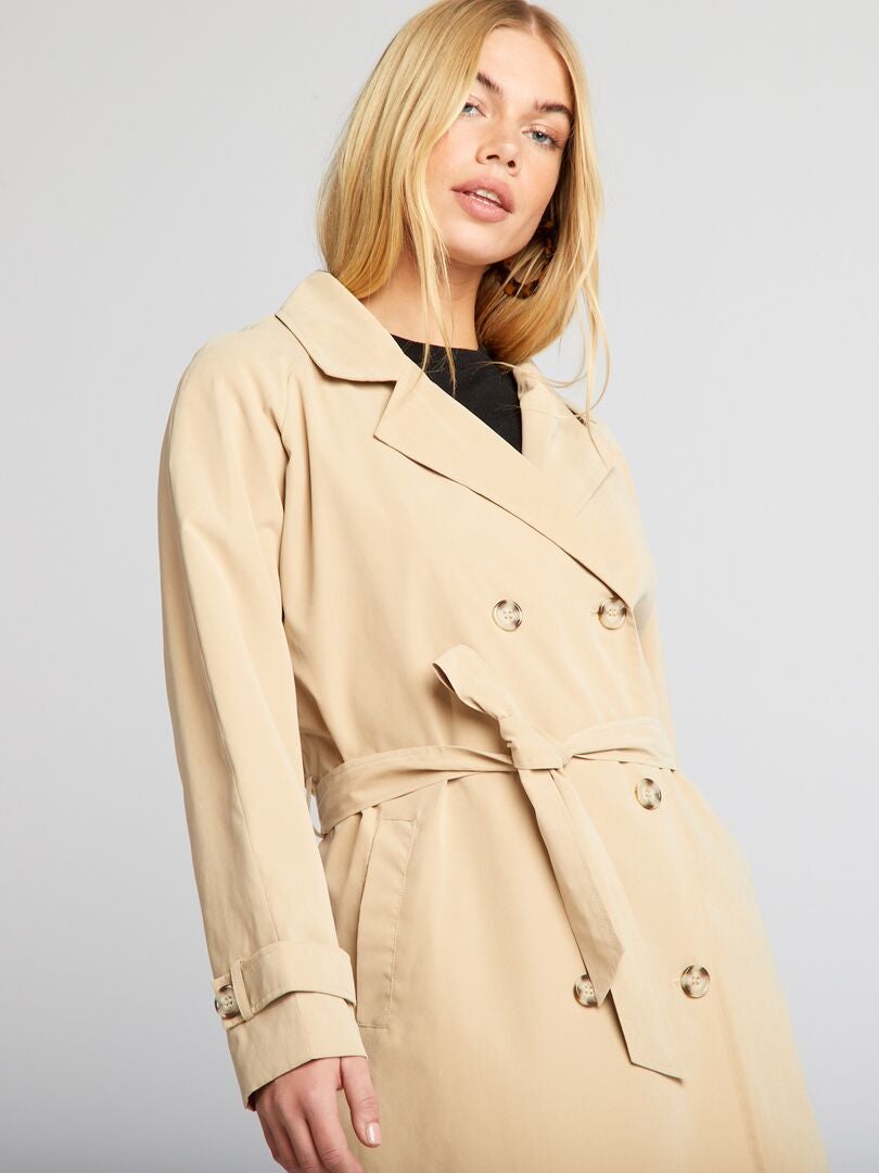 Trenchcoat 'JDY' met riem - BEIGE