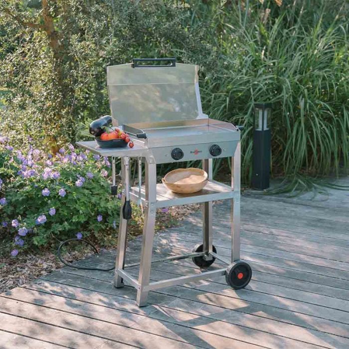 Krampouz Kombi electric griddle on a trolley