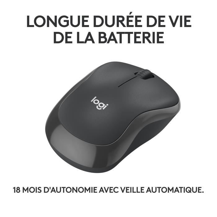 Ratón inalámbrico Logitech M240 Silent - Grafito