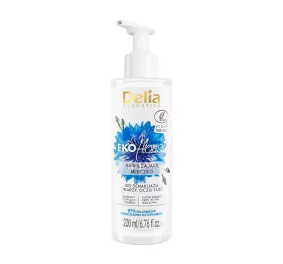 Delia Cosmetics Ekoflorist nawilżające mleczko do demakijażu twarzy, oczu i ust 200 ml