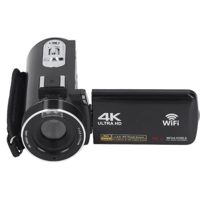 Videocamera SURENHAP 4K Ultra HD, videocamera digitale, Wi-Fi, schermo touchscreen IPS a colori da 3 pollici, zoom digitale ottico 18x.