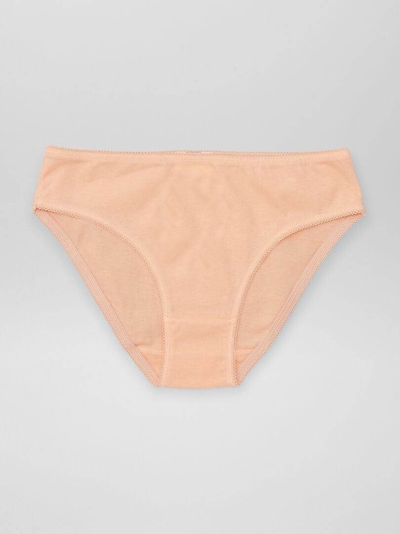Set van 7 effen slips - ROZE