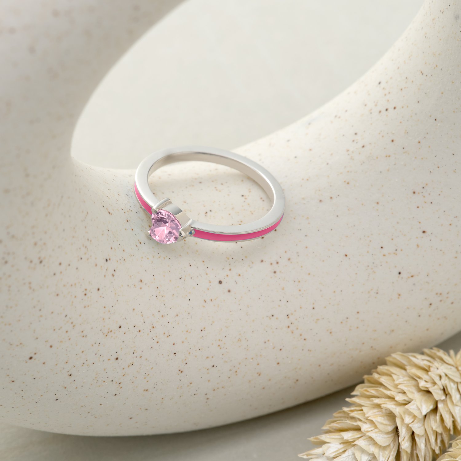 Jette Bagues rose, argent