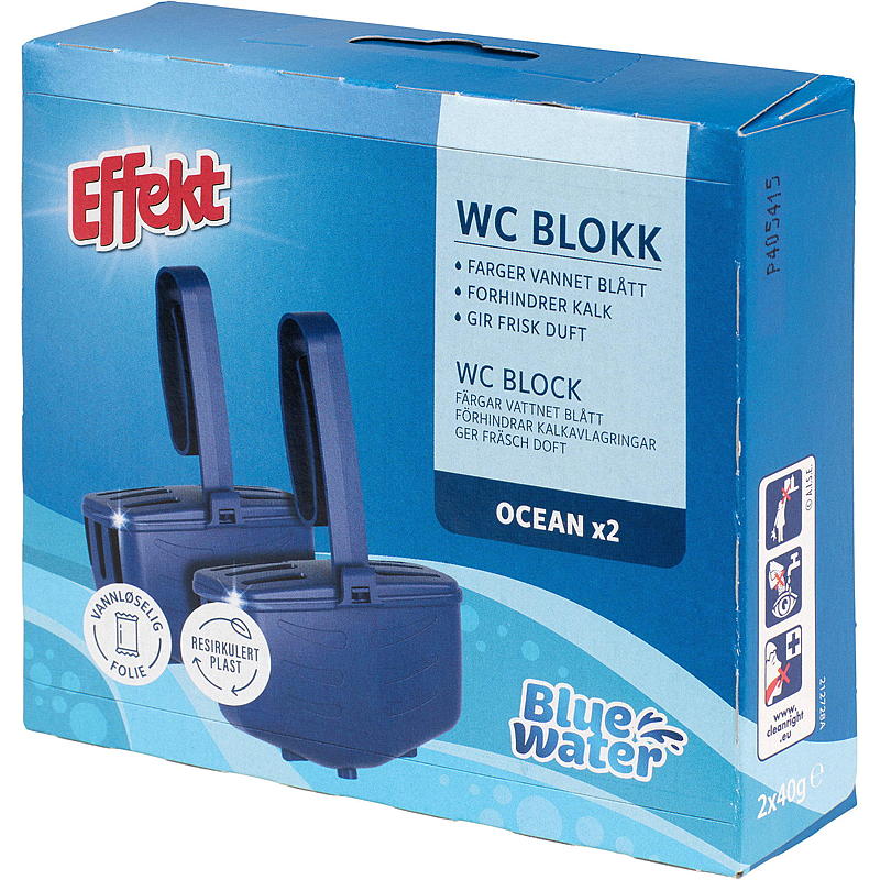Effekt WC-block 2-pack, Blått Vatten, Hav, Effekt