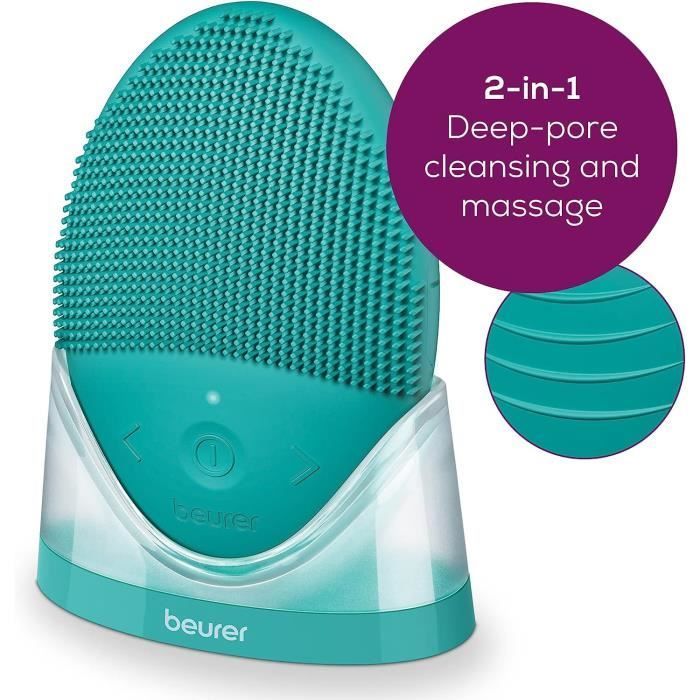 Beurer FC 52 Laguna silicone facial cleansing brush, deep pore cleansing and skin massage.