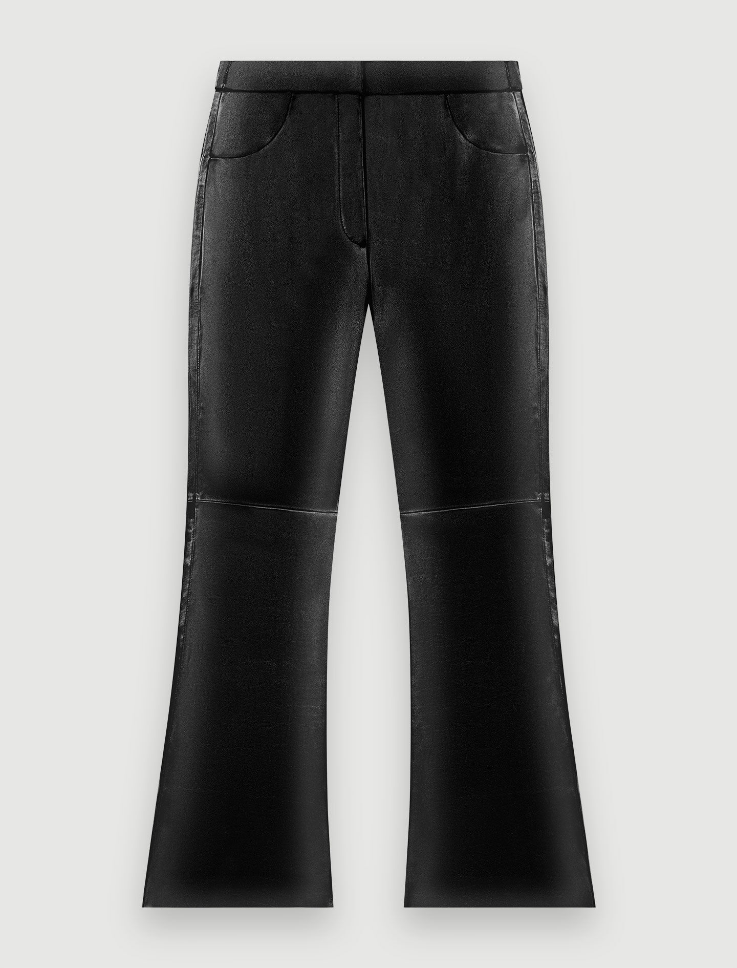 Pantaloni din piele negri - Negru