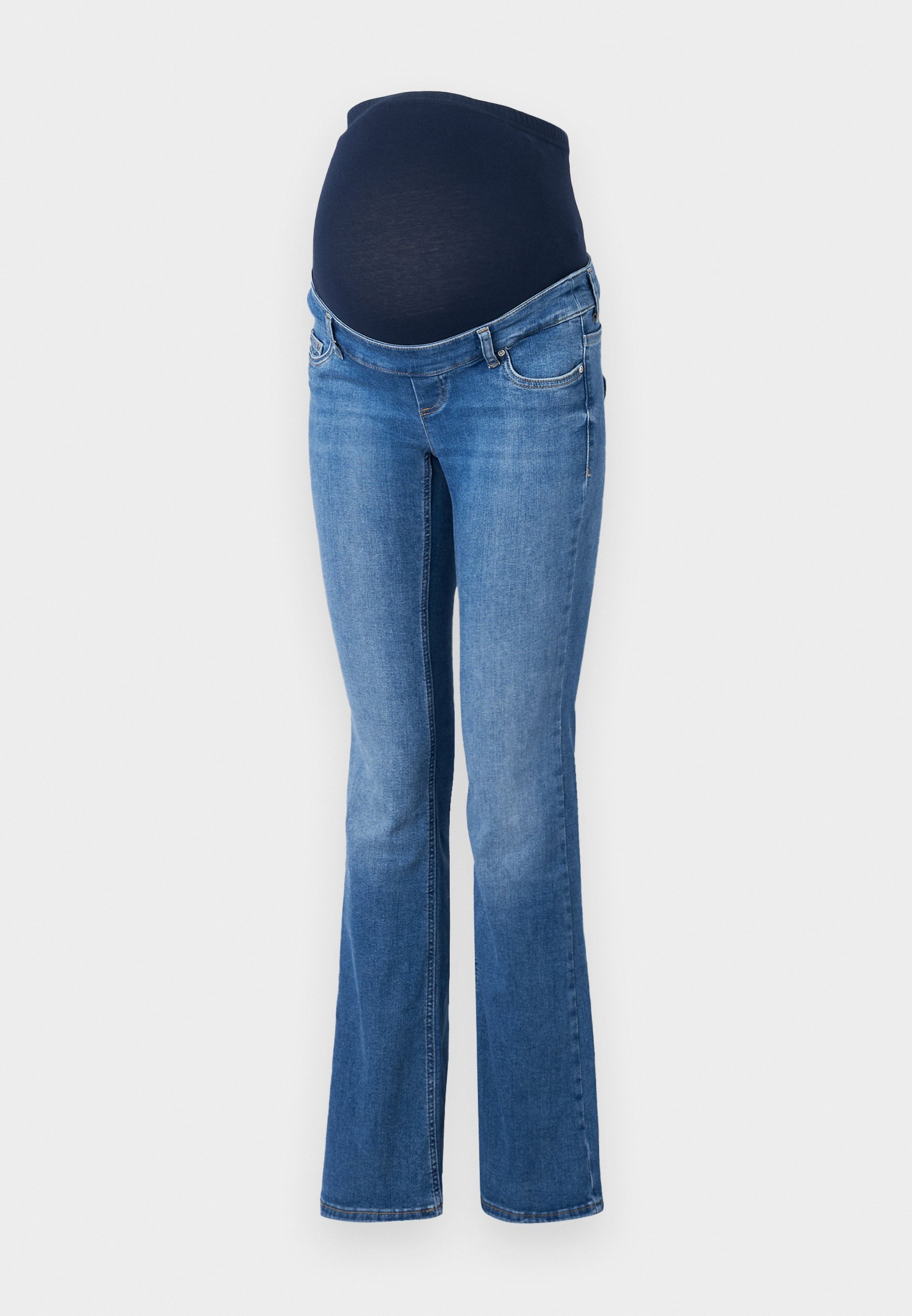 ONLY MATERNITY OLMBLUSH FLARED - Schlagjeans - mittelblauer Denim