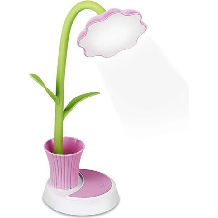 Lampe de Bureau - ZGEER - Lampe de Table Rechargeable USB - Rose - LED - 3W - Liseuse