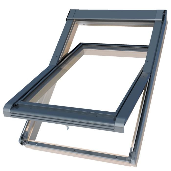 OKPOL Fenêtre de toit rotation BOIS 134 x 98 cm - ISOV I22 - triple vitrage