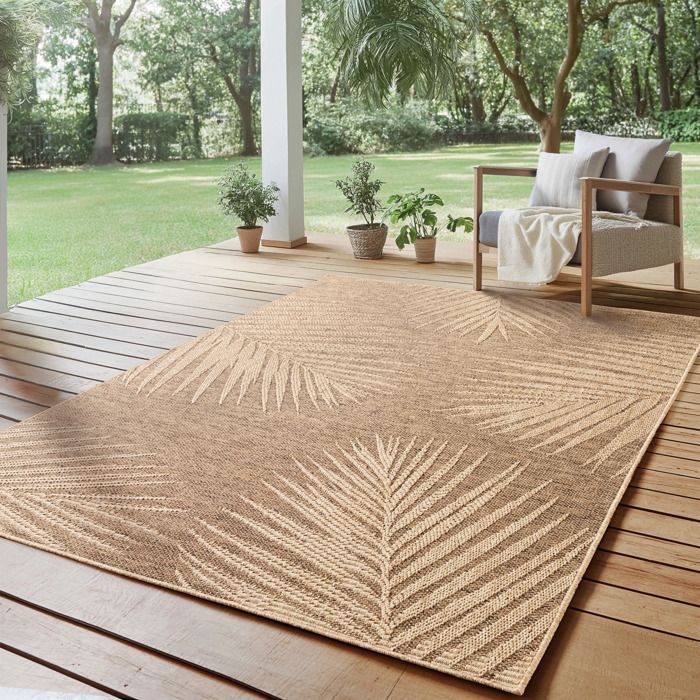Alfombra SIMPEX para interiores y exteriores: ideal para salón, cocina, estilo escandinavo, patio, jardín y balcón, 160 x 230 cm.