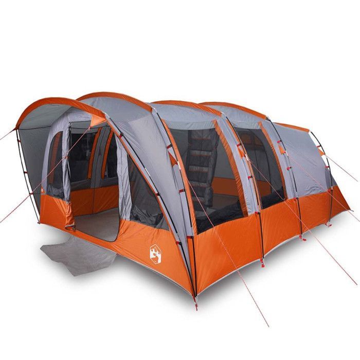 Waterproof grey tunnel family tent for 8 people