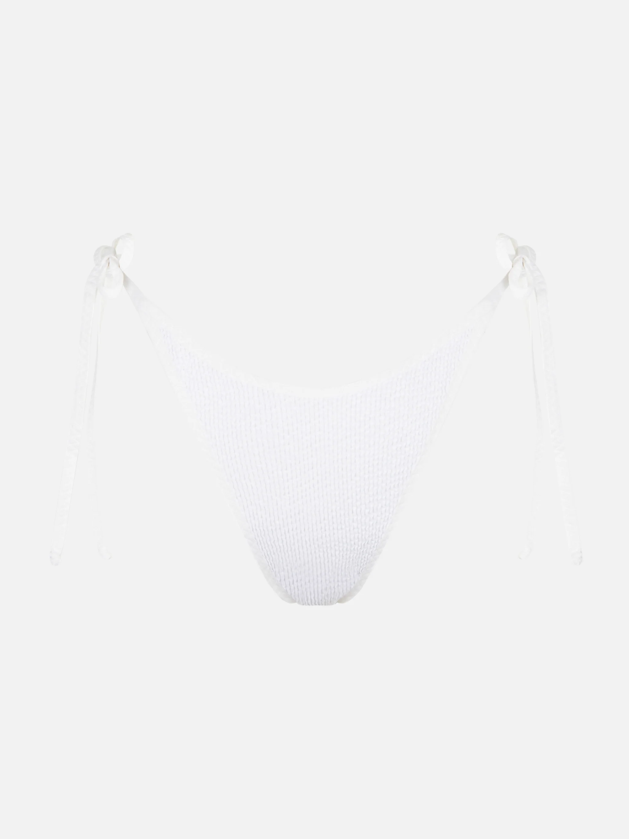 Culottes de bain froissées taille haute pour femmes