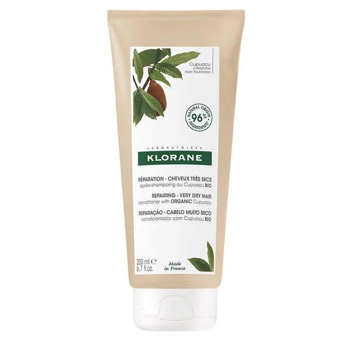 Acondicionador KLORANE con manteca de cupuaçu orgánica 200 ml Cabello ondulado, rizado e indomable