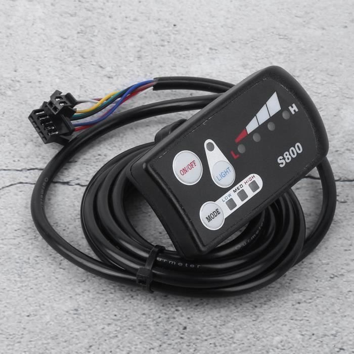 Hililand LED-instrumentenpaneel voor elektrische fietsen met lithiumbatterij, LED-computerdisplay S800, zwart-wit scherm