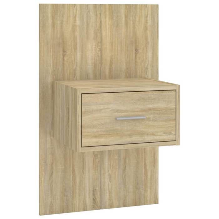 Testiera - Maison Exclusive - Rovere Sonoma - Armadi con comodini sospesi - Legno ingegnerizzato resistente