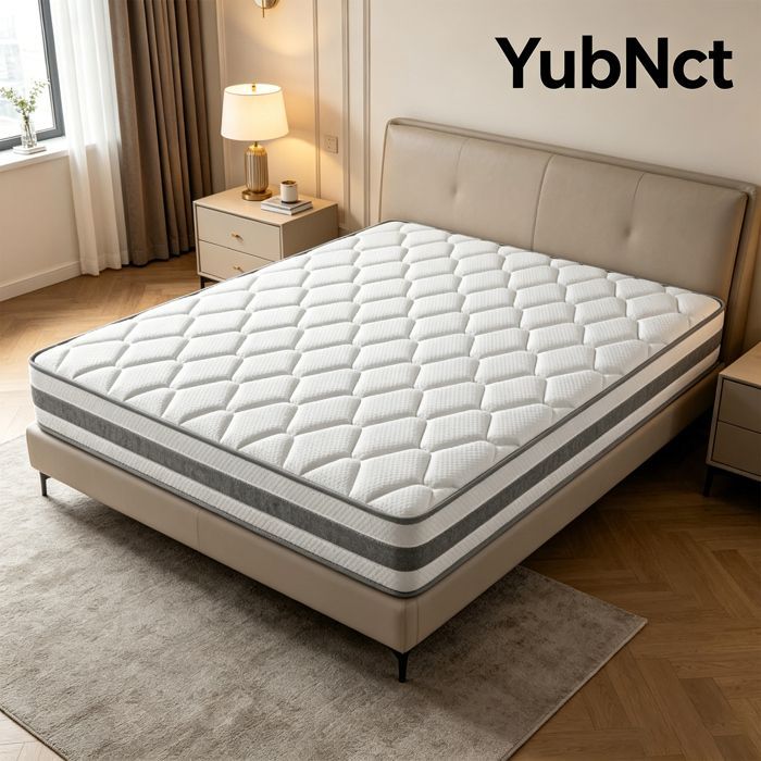 Matelas 140x190 cm à mémoire de 25cm de hauteur mémoire de forme, indépendance du couchage - YubNct