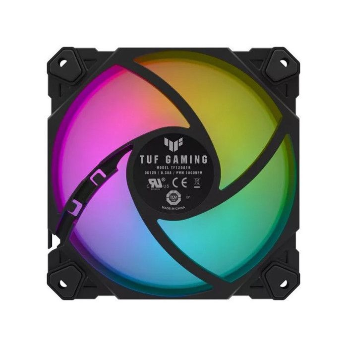 Confezione da 3 ventole ASUS TUF Gaming TF120 ARGB - 120 mm, nere