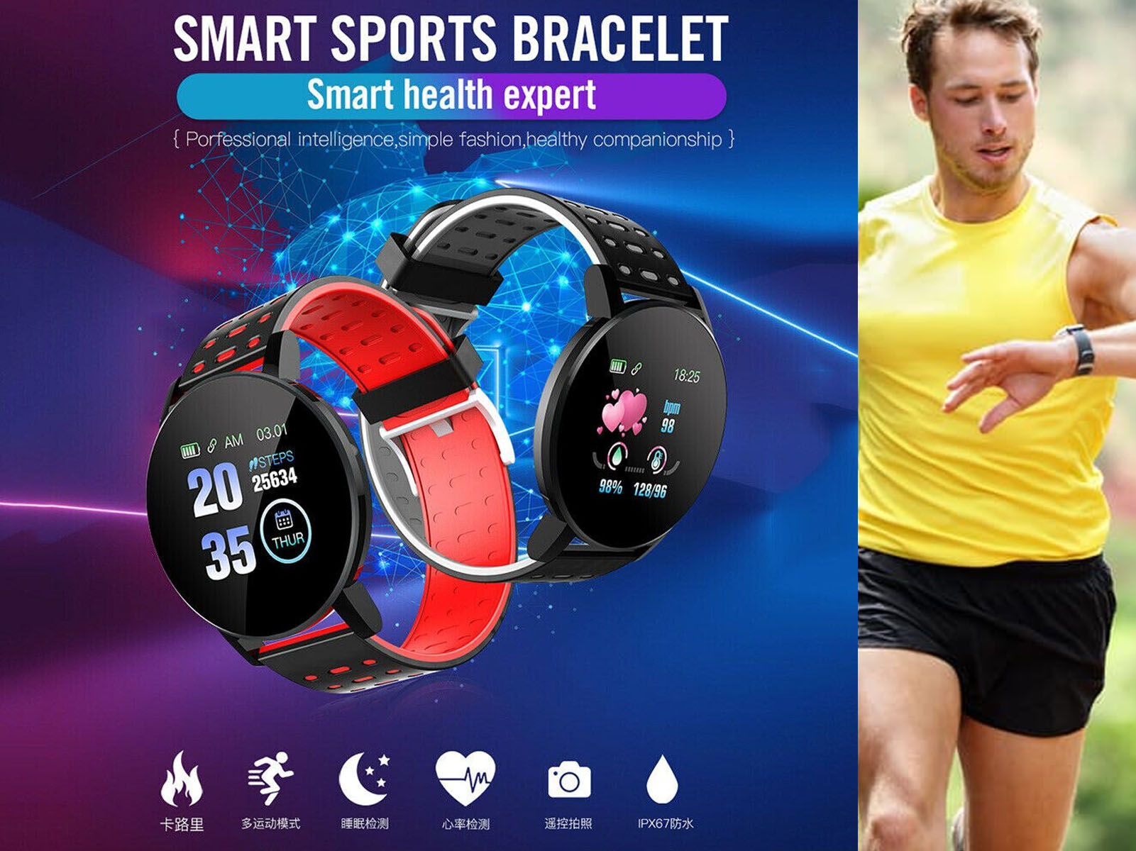 Reloj Deportivo Inteligente Running Pulsometro Klack Smartwatch Cardio Klack