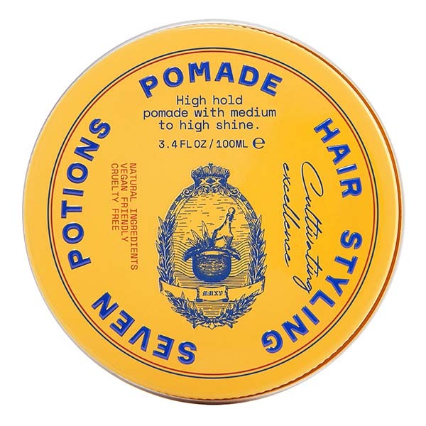 Pomada para peinar Seven Potions, fijación fuerte y brillo intenso, 100 ml.