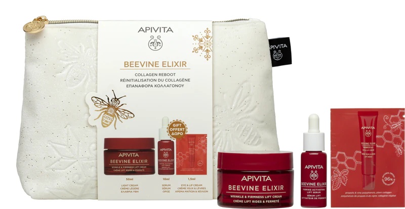 Apivita Beevine Elixir darilni set za učvrstitev kože (z lahko kremo)